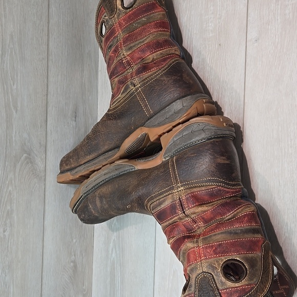 Durango Mens 11"CT WP American Flag Steel Square Toe Star Cowboy Boots Shoes 13W - Picture 11 of 14